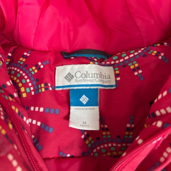 Columbia Omni Shield Quilted Insulated Pink Winter Snow Jacket Coat Girl Medium - Picture 8 of 12